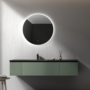 TONA Diana stile moderno <span class=keywords><strong>antracite</strong></span> verde MDF a parete LED argento specchio resistente all'acqua morbido <span class=keywords><strong>bagno</strong></span> Vanity eco-friendly - Product Image 1