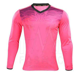 Uniforme de jugadores de portero de fútbol profesional con kits de portero de impresión de poliéster/algodón para logotipo impreso personalizado - Product Image 1