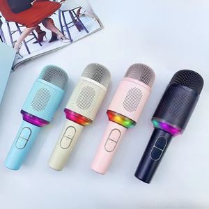 Micrófono de Karaoke Bluetooth portátil con luces RGB, reducción de ruido de canto inalámbrico, para teléfono universal - Product Image 3