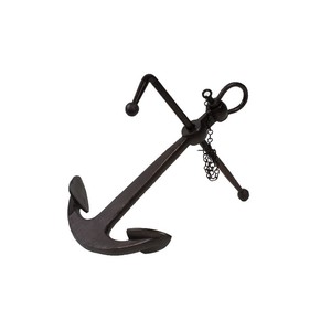 Ancre de bateau nautique décorative Sculpture d'ancre artisanale finie en noir Objet de décoration intérieure Offre Spéciale d'ancre en métal - Product Image 5