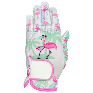 Thème flamboyant Style Sublimation femmes matériaux durs épais inclure dans des gants de golf en cuir Cabretta avec poignée de golf à séchage rapide - Product Image 5
