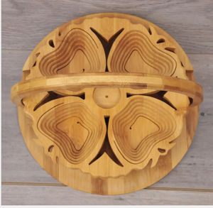 Panier à fruits secs en bois moderne de qualité supérieure, respectueux de l'environnement, fabriqué à la main en bois naturel, multi-usages - Product Image 4