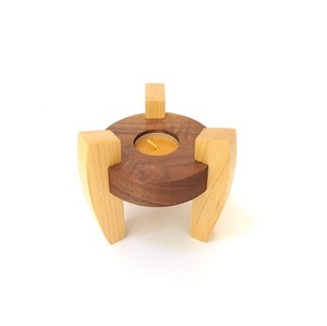 Hot Sell Decorative Wood Round t Light <b>Candle</b> <b>Holder</b> Polish Finished for Home Decoration Purpose - Product Image 1