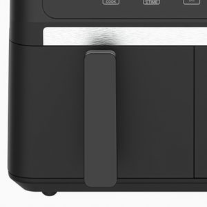 Freidora de Aire Eléctrica Cuadrada de Acero Inoxidable con Doble Cesta y Temperatura Ajustable, Control Digital Moderno, Cocina sin Aceite - Product Image 3