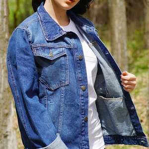 Chaqueta vaquera unisex servicio OEM más vendida precio al por mayor chaqueta vaquera unisex 100% algodón chaqueta vaquera unisex - Product Image 3