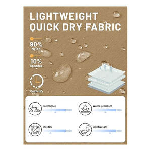 Custom Stylish Linen/Cotton Solid Multi-color <b>Knee</b> <b>Length</b> 6 Pockets Waterproof Breathable Cargo Hiking <b>Shorts</b> <b>Men's</b> Summer - Product Image 6