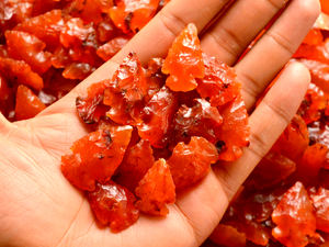 หัวลูกศรปลายแหลมคาร์เนเลี่ยนสีส้มสำหรับทำเครื่องประดับและหุ้มลวดแกะสลักหินตกแต่งด้วยลูกศรคาร์เนเลียนหยาบแบบธรรมชาติ - Product Image 4