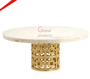Support à gâteau décoratif en or pour hôtel et restaurant - Product Image 1