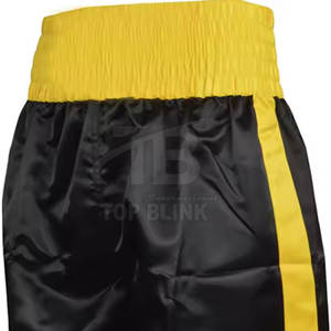 ¡Venta al por mayor de pantalones cortos de boxeo personalizados ligeros con patrón sólido deportivo de cintura elástica para peleas en línea! - Product Image 5