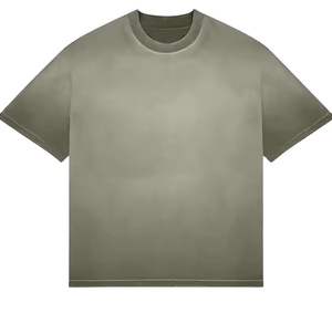 เสื้อยืดโอเวอร์ไซส์ผู้ชาย ผ้าฝ้าย/ใยไผ่ ทอเนื้อหนา พิมพ์ลาย น้ำหนักผ้า 180 กรัม แขนสั้น ทรงหลวมไหล่ตก - Product Image 1