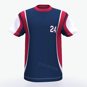 Camiseta de poliéster con estampado de sublimación personalizada al por mayor, camiseta de fútbol con logotipo y cuello redondo, transpirable que absorbe la humedad - Product Image 6