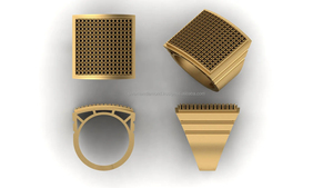 แหวนฮิปฮอปทรงสี่เหลี่ยมขนาดใหญ่ประดับเพชรโมอิสซาไนต์เงินแท้ 925 ดีไซน์ทันสมัยแบบดั้งเดิมสำหรับผู้ชาย - Product Image 4