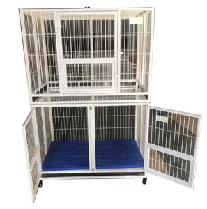 Açık çekici köpek sandık Kennels 8cm boşluk dikey barlar ile galvanizli köpek Run oyun parkı panelleri