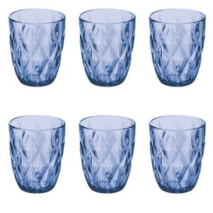 Set di 6 Bicchieri da Acqua Blu da 340ml Celine Sibilla, Elegante Set di Bicchieri per Bevande - Product Image 1