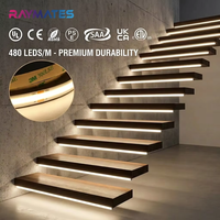 Tek renk 480leds doğal beyaz koçan Led şerit işık 24v IP20 Flex Cob Led şerit ticari aydınlatma için 4000K 12w Cob şerit