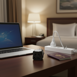 WK Universal 5-Hole European <b>Plug</b> Laptop Power <b>Adapter</b> for Travel - Product Image 3
