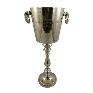 Cubo de hielo para vino de Metal con diseño clásico, soporte para botella de cerveza con asas resistentes y soporte personalizado de alta calidad - Product Image 1