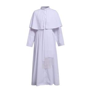 Étole de clergé brodée liturgique blanche de qualité supérieure Conception personnalisée Vêtement de prêtre d'église réversible - Product Image 1