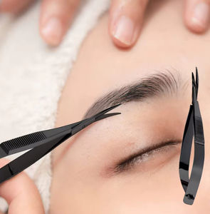 Pinzas para Cejas con Logotipo Personalizado, Acero Sostenible, Puntas Inclinadas y Puntiagudas, Pinza para Cejas con Tijeras de Resorte para Cejas y Pestañas - Product Image 6