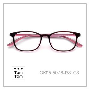 TamTam Adult Square Eyeglass <b>Frames</b> Purple-Violet OK115 TR90 High Durability Lightweight Excellent Flexibility Anti-blue <b>Frame</b> - Product Image 3