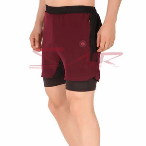 Short de course taille moyenne de meilleure qualité pour hommes Short de compression durable avec logo personnalisé avec motif solide Design écologique - Product Image 2