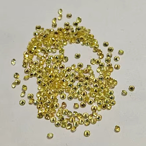 อัญมณีแซฟไฟร์สีเหลืองเจียระไนแบบเหลี่ยมเพชรพลอยสีเหลืองทรงกลมสวยงาม1.5มม. ตามธรรมชาติ - Product Image 5