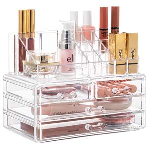Modern Attractive Durable Clear Acrylic <b>Large</b> Stackable Storage <b>Drawers</b> Cosmetics Cabinet <b>Drawer</b> Organizers - Product Image 2