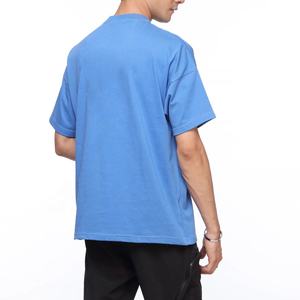 T-shirt surdimensionné vintage pour hommes personnalisé en gros pour le printemps été lourd 100% coton coupe ample et conception unie - Product Image 2