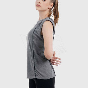 Camiseta de Tirantes para Mujer, Talla Grande, Nueva Colección Verano 2026, Transpirable, de Algodón y Poliéster, para Yoga, con Logotipo Personalizado - Product Image 2