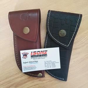 ปลอกมีดพับได้แบบมืออาชีพเคสหนังวัวแท้ปรับแต่ง OEM และ ODM - Product Image 3