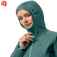 Veste Softshell Tissée de Haute Qualité pour Femme, Coupe Slim XL, Col Montant, Manches Longues, Fermeture Éclair, Imperméable, Réversible, Vente en Gros