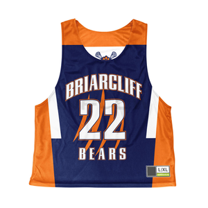 Maillot de crosse personnalisé Mede Sublimation Mesh pour adultes Maillot de gardien de but imprimé de grande taille Uniformes de football américain Pinnies - Product Image 3