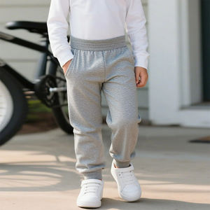 กางเกงวอร์มเด็กเล็กผ้าฟลีซน้ำหนักเบา สีเหลืองเทา ทรงเข้ารูป สไตล์ลำลอง ระบายอากาศได้ดี เป็นมิตรกับสิ่งแวดล้อม ความยาวระดับเข่า ลดราคาพิเศษ - Product Image 6