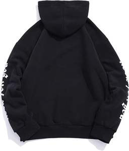 <b>Men's</b> 100% Cotton Fleece <b>Sherpa</b> <b>Hoodie</b> Pullover Customizable Solid Long Sleeve Winter Outerwear Cozy Loose Pocket High Quality - Product Image 2