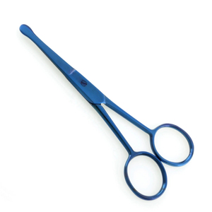 Tijeras de Belleza de Acero Inoxidable con Hoja Curva, Mango de Plástico, Duraderas, con Punta Redonda, Recortador de Vello Nasal y Barba, Tamaño Pequeño para Hombres - Product Image 6