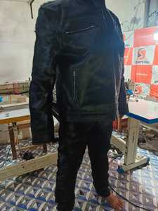 Veste coupe-vent en cuir véritable pour femme avec motif brodé, respirante, pour l'automne et l'hiver - Product Image 6