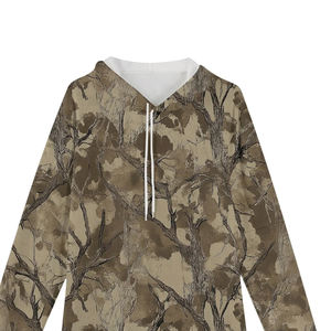 เสื้อฮู้ดดี้ล่าสัตว์ผู้ชายคุณภาพสูง ระบายอากาศได้ดี ลายพรางป่า ลายต้นไม้จริง พิมพ์ลาย 100% โพลีเอสเตอร์ สำหรับฤดูหนาว สั่งทำได้ - Product Image 4