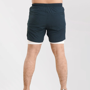 Wholesale 100 Cotton Mens Gym Shorts <b>Mid</b> Waist Casual Athletic Fitness Shorts Custom Logo Plain Dyed Sportswear Apparel - Product Image 5
