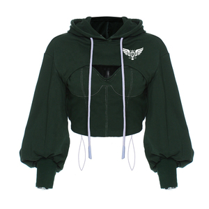 เสื้อมีฮู้ดแบบสวมหัวมีฮู้ดสำหรับผู้หญิงเสื้อสเวตเตอร์ผ้าฝ้ายแห้งเร็วระบายอากาศได้ดีเหมาะสำหรับไปยิมและ100% - Product Image 6