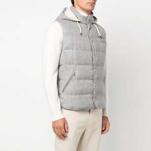 Chaleco de Invierno para Hombre, Oferta, Nuevo Estilo, Chaqueta Acolchada Gruesa Súper Cálida, Transpirable, Cortavientos, con Logotipo, Sin Mangas - Product Image 2