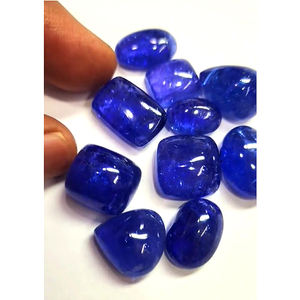 10ชิ้นของ tanzanite ธรรมชาติ13มม. ถึง18มม. รูปไข่ลูกแพร์สี่เหลี่ยม Cabochon 163 CTS ล็อต iroc ขายหลวมพลอย CAB เรา $448สำหรับทุกคน - Product Image 1