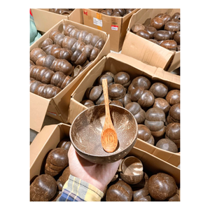 Bol en coquille de noix de coco naturel réutilisable du Vietnam idéal pour la décoration ou les repas quotidiens avec style biologique et offre à faible quantité minimale de commande - Product Image 1