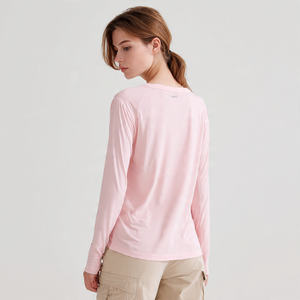 Camiseta de Yoga Ecológica de Corte Ajustado para Mujer, Manga Larga, Ropa Deportiva para Gimnasio, Secado Rápido y Transpirable - Product Image 3