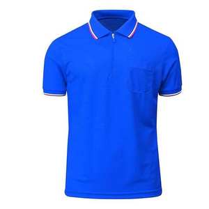 Polo de Alta Calidad para Hombre, con Cierre de Cremallera, en Poliéster y Elastano, Ajuste Holgado, Logotipo Personalizado Bordado, Estampado Deportivo para Golf - Product Image 1