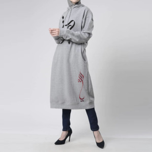 OEM ผู้หญิงอิสลามมุสลิมเสื้อผ้าแขนยาว abaya Hoodie ผ้าลินินเจียมเนื้อเจียมตัวชุดกีฬากระเป๋าสินค้าด้านหน้าสําหรับหญิง - Product Image 3