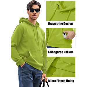 Sweats à capuche surdimensionnés en coton éponge française personnalisés de haute qualité pour hommes - Product Image 5