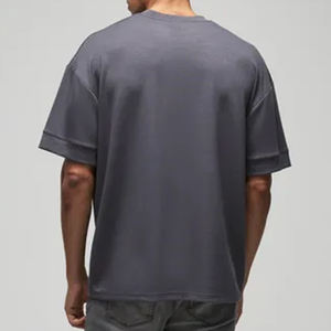 เสื้อยืดผู้ชายเสื้อยืดแขนสั้นผ้าฝ้าย100% แบบกำหนดเองเสื้อยืดแขนสั้นปล่อยไหล่ตกเสื้อยืดสำหรับผู้ชาย - Product Image 2