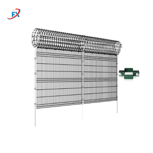 Panneau de clôture d'aéroport anti-escalade en PVC courbé en 3D en forme de Y avec fil barbelé - Product Image 5