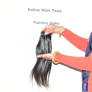 Extensiones de Cabello Humano Virgen Remy Indio de Color Negro Sedoso Natural, Liso, Sin Procesar, con Cutícula Alineada - Product Image 3