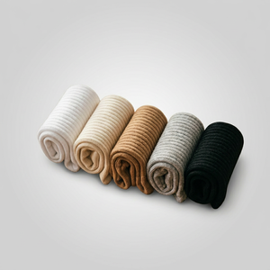 ถุงเท้าผู้หญิงขายส่ง ผ้าฝ้ายผสม ถักลายริบ ถุงเท้าลำลอง 67 - Product Image 1